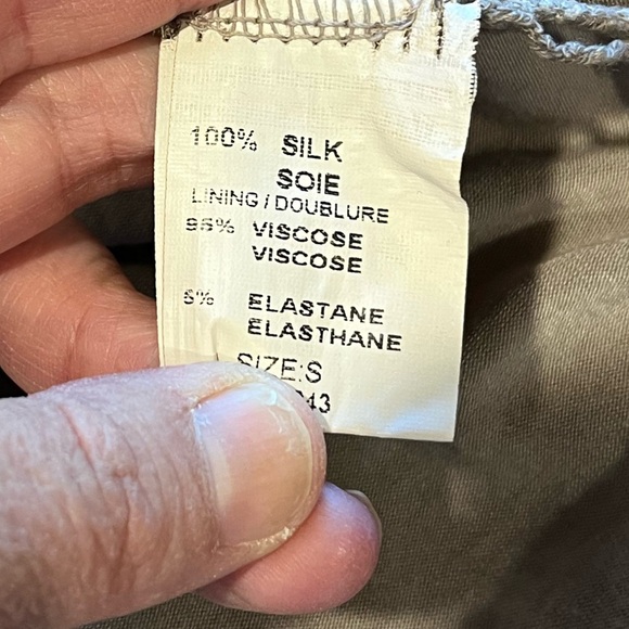 ❤️ AMBRA Gray Andrès des Silk Printed Blouse Size S - Picture 3 of 8